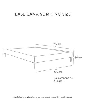 Base para cama Dicasa de madera pino