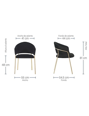 Silla Brum Bilbao de velvet