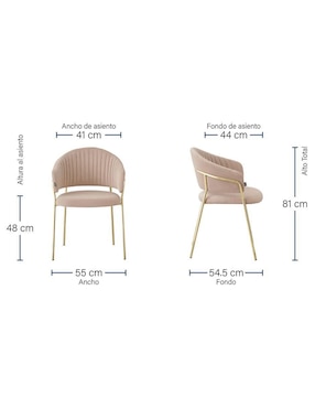 Silla Brum Bilbao de velvet