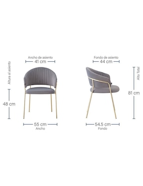 Silla Brum Bilbao de velvet