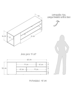 Mueble de tv Maderkit de MDP