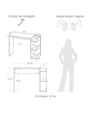 Escritorio Shelf Maderkit de MDP