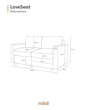 Love seat Modi Sofa Adapti