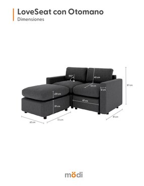 Love seat Modi Sofa Adapti