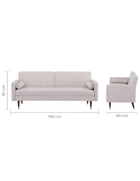 Sofá Lecco Beige Mundo In de madera