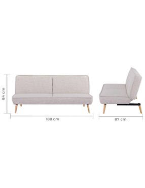 Sofá Novara Beige Mundo In de madera