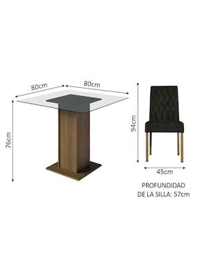 Comedor Noemi Madesa para 4 personas
