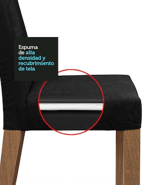 Comedor Geórgia Madesa para 6 personas de cristal y madera