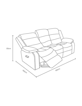 Reclinable Denver Easy Living de madera pino