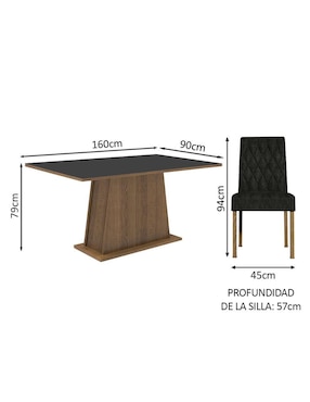 Comedor Ashley Madesa para 4 personas