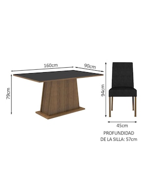 Comedor Luciana Madesa para 6 personas