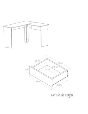 Escritorio Estudio Maderkit de MDP