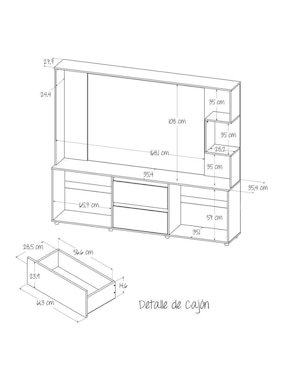 Mueble de tv Maderkit de madera