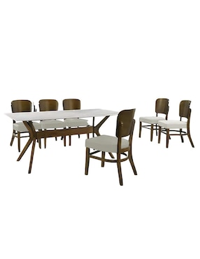 Comedor Noem Bossa Para 6 Personas De Madera