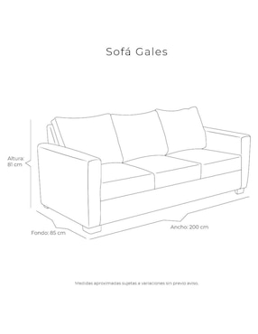 Sala 3 piezas Gales Dicasa de madera