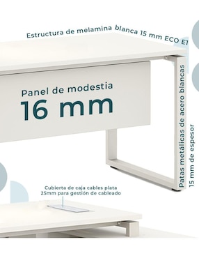 Escritorio Ejecutivo Lateral Zadar Mundo In de melamina