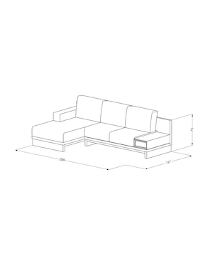 Sala modular izquierda Montana Haus de tela