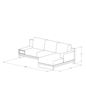 Sala modular derecha Montana Haus de tela