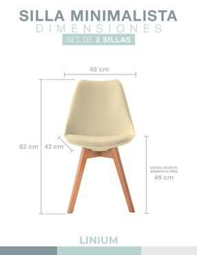 Set de sillas 2 piezas Linium de plástico