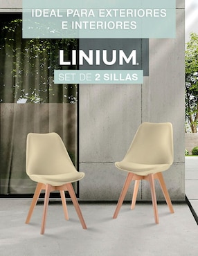 Set de sillas 2 piezas Linium de plástico