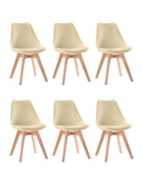 Silla 6 piezas Linium de plástico