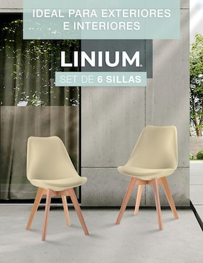 Silla 6 piezas Linium de plástico