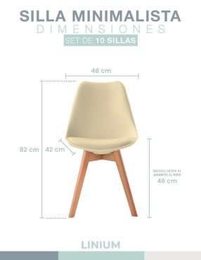 Silla 10 piezas Linium de plástico