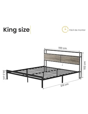 Base para cama Fabato de metal