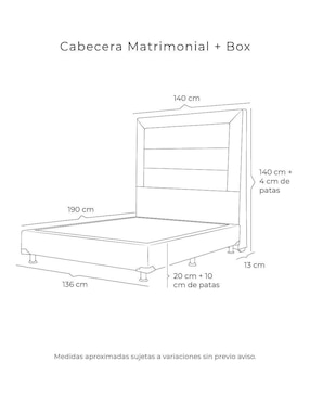 Set Recámara Dicasa Blend box de madera pino