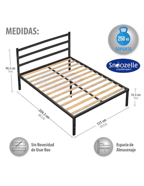 Base para cama Magma Life de metal