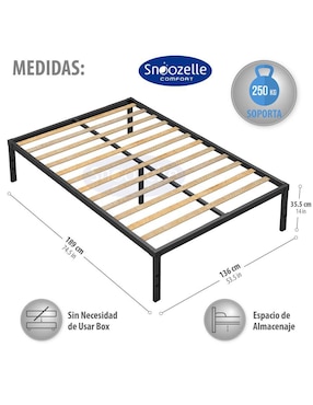 Base para cama Magma Life de metal