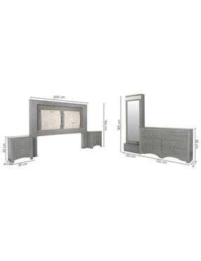Set recámara Kessa Da Vinci de MDF