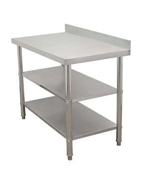 Mesa de cocina Mindejal de acero inoxidable