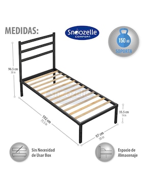 Base para cama Magma Life de metal