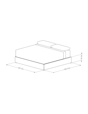 Base para cama Tampa Dixy de chapa madera