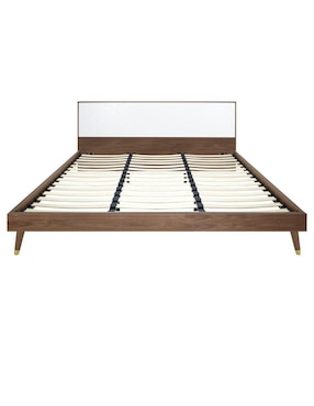Cama Teramo Nogal Mundo In de madera queen size