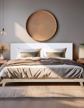 Cama Castella Encino Mundo In de madera queen size