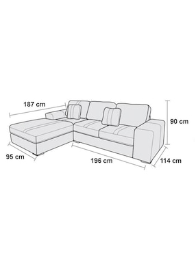 Sala modular Palermo Kessa de lino