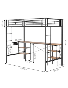 Base para cama Fabato de metal