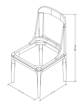 Silla Sedonna Madecor de madera