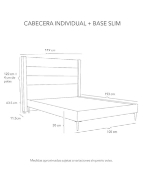 Cama Lugo Slim Dicasa de madera
