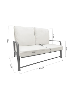 Sofá cama Drita Bossa de metal