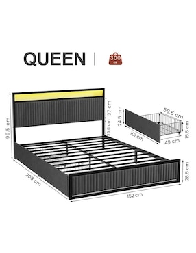 Base para cama Fabato de metal