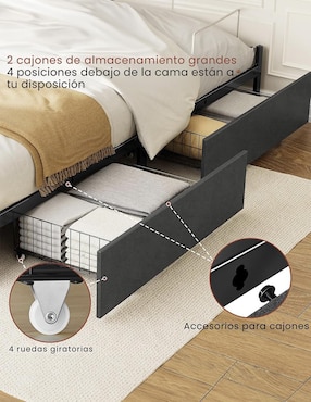 Base para cama Fabato de metal