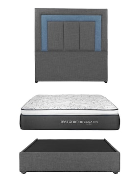 Set Recámara Dicasa Bora Trini de madera pino