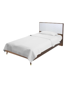 Cama Teramo Nogal Mundo In de madera individual