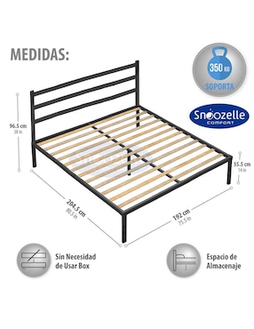Base para cama Magma Life de metal