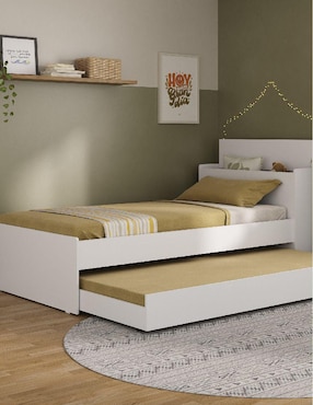 Cama doble Bicama Amanta de madera individual