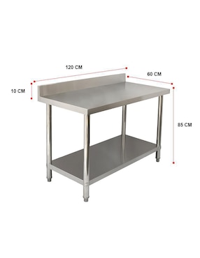 Mesa Mindejal de acero inoxidable
