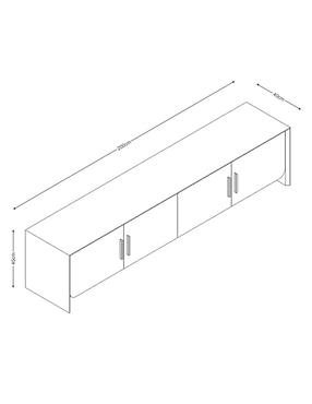 MUEBLE DE TV LUXOR RE MDF, CAFÉ